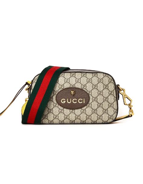 gucci brown bag with red and green strap